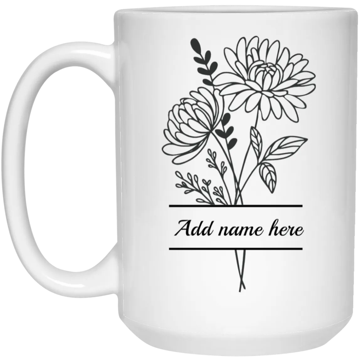 15oz Personalized Aster Mug