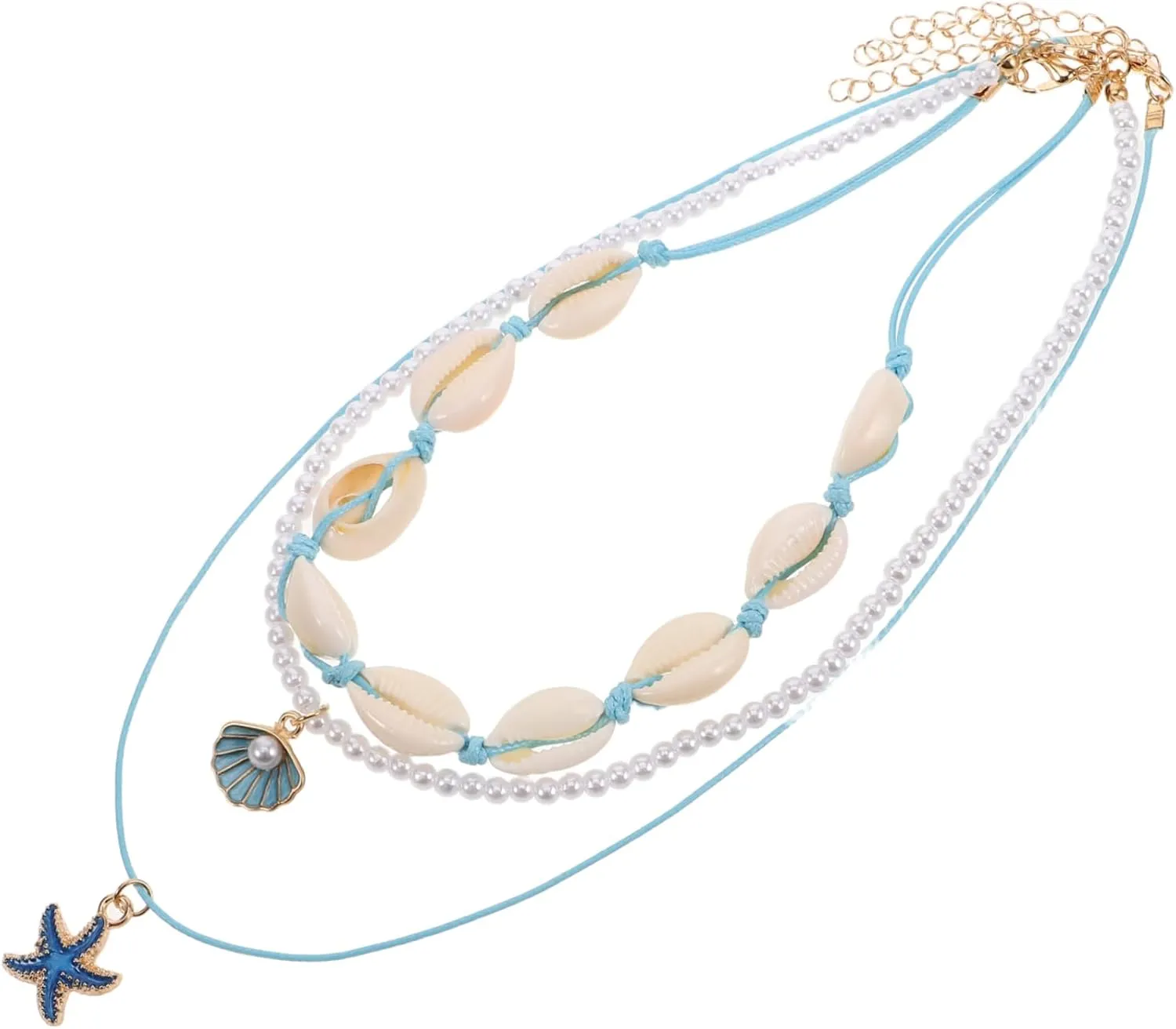 1Set Boho Summer Necklace Handmade Hawaiian Shell Choker for Women Elegant Short Clavicle Jewelry Natural Conch Shells Vibrant Beach Style Accessory for Parties and Casual Wear