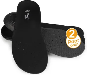 2 Pairs Shoe Insoles for Clogs Garden Shoes Wide Fit Thin Insoles for Clogs Replacement Cushioning Arch Support Insole for Women and Men Black 48/49