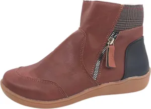 2023 New Women Winter Non-Slip Waterproof Snow Plush Ankle Boots Womens Winter Ankle Snow Boots Womens Slip on Winter Boots Wide Boots for Snow and Ice Women Botas Para La Nieve Para Mujeres