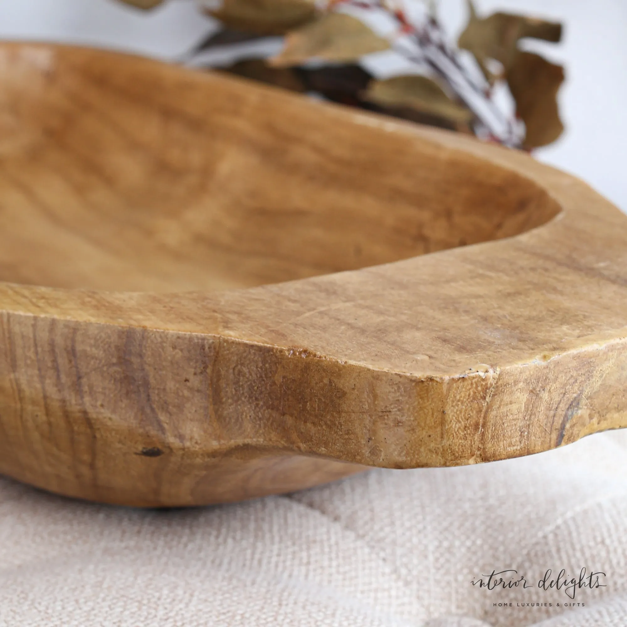 22” Carved Wood Platter