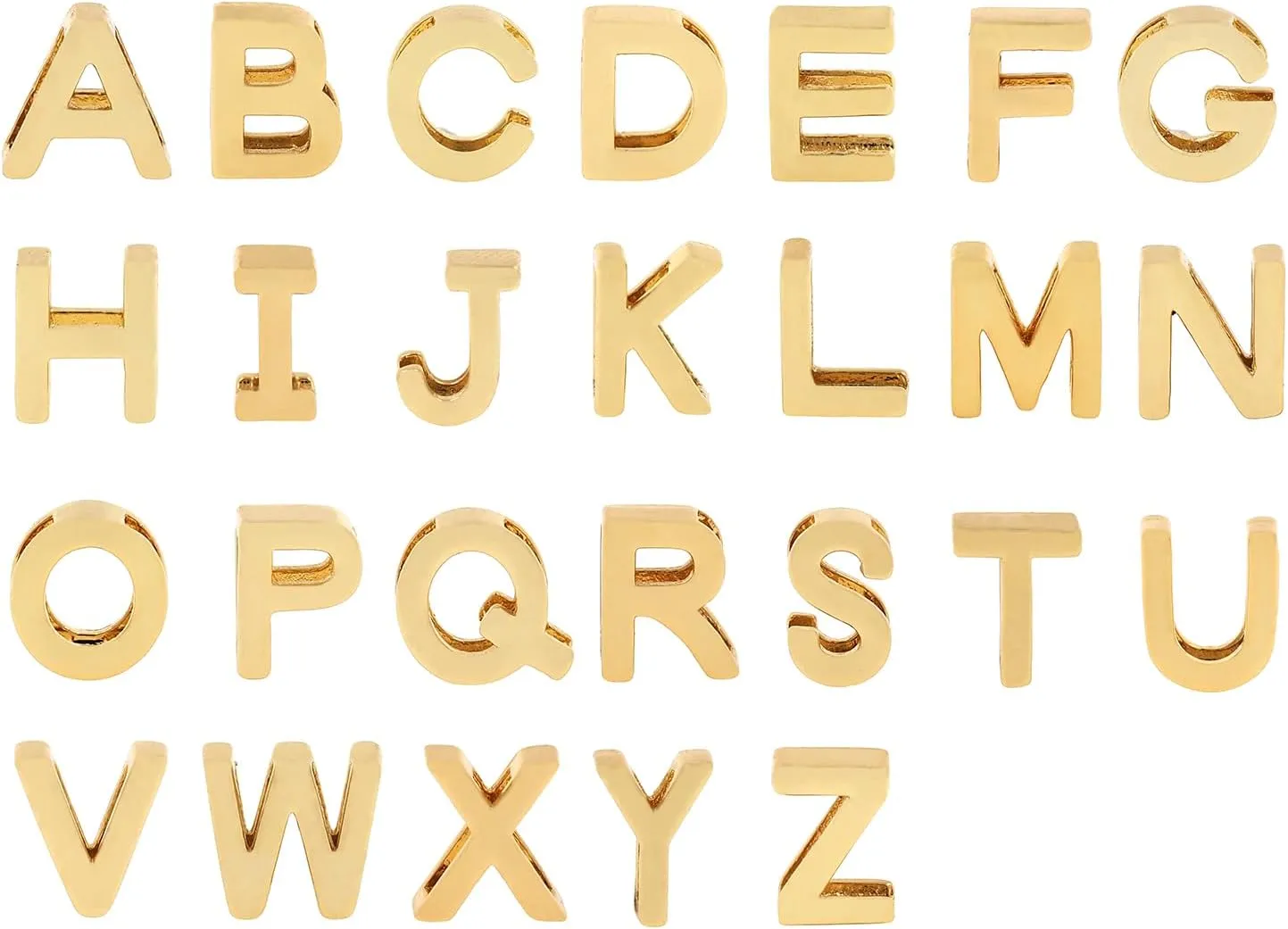 26pcs 18k Gold Filled Letter Charms,Initial Charms,Letter Pendants for DIY Bracelet Necklace Jewelry Making