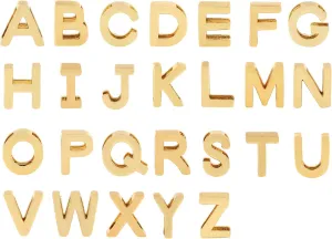 26pcs 18k Gold Filled Letter Charms,Initial Charms,Letter Pendants for DIY Bracelet Necklace Jewelry Making