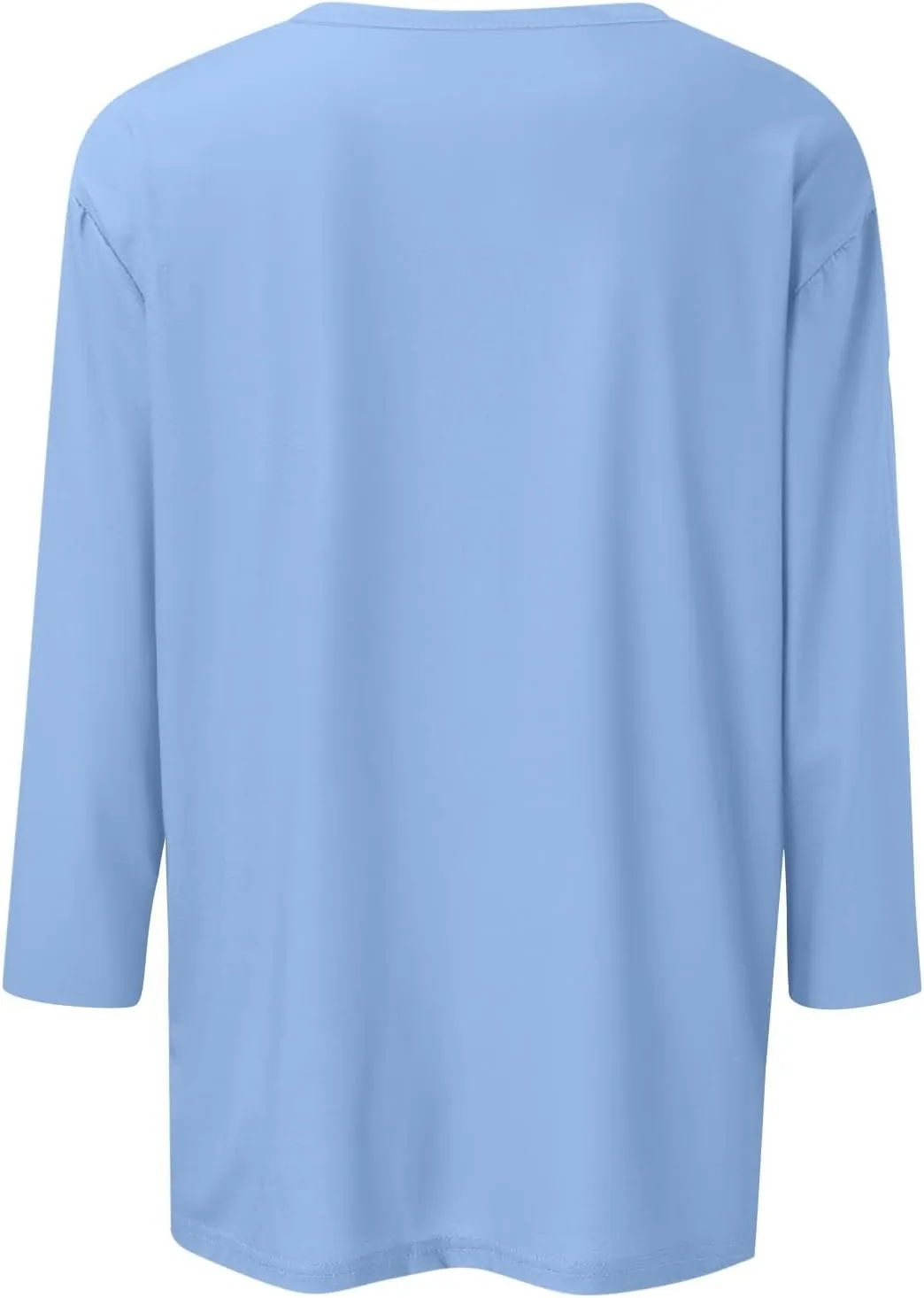 3/4 Length Sleeve Womens Tops Square Neck Casual Cute Shirts Three Quarter Length Dressy Blouses Workout Tunic Tops