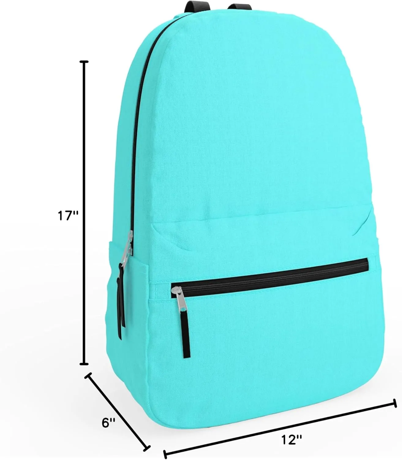 5 Pack Bulk Backpacks, Wholesale 17-Inch Lightweight Bookbags for Kids, Adults, School, Classroom, Travel, Gym Supplies with 1 Large, 1 Small Pocket, Perfect for Events, Corporate Bundles, Mix