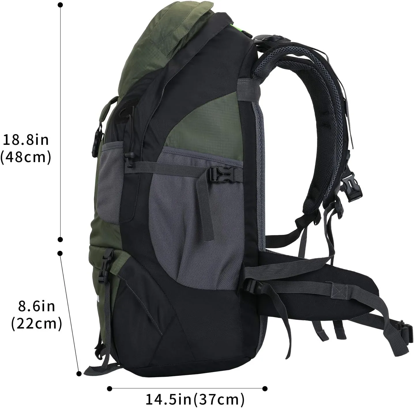 50L Hiking Backpack, Waterproof Lightweight Daypack for Outdoor Camping Travel