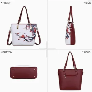 6 Pcs Handbags Womens Tote Shoulder Bag Top Handle Boston Bag Crossbody Bags