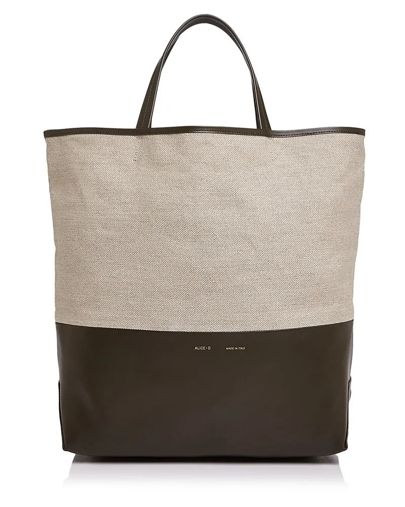 ALICE D.~ Medium canvas/leather bag