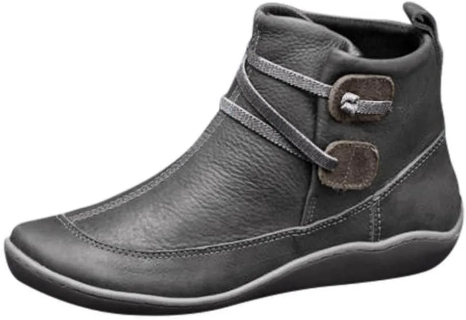 AMDBEL Boots for Women Ankle Booties, Arch Support Ankle Boots for Women Womens Low Heel Fashion Lace Up Zipper Booties Slip On Fall Winter Short Booties Chelsea Boots Women Platform Boots