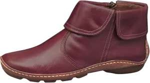 AMDBEL Boots for Women Ankle Booties, Women Arch Support Low Heel Lace Up Zipper Booties Slip On Vintage Leather Ladies Shoes