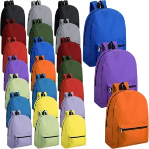 Amylove 24 Pack Backpacks Bulk Backpack for School 17 Inch Bookbags Back Pack for Kids Boys Girls Teens Students(Colorful)