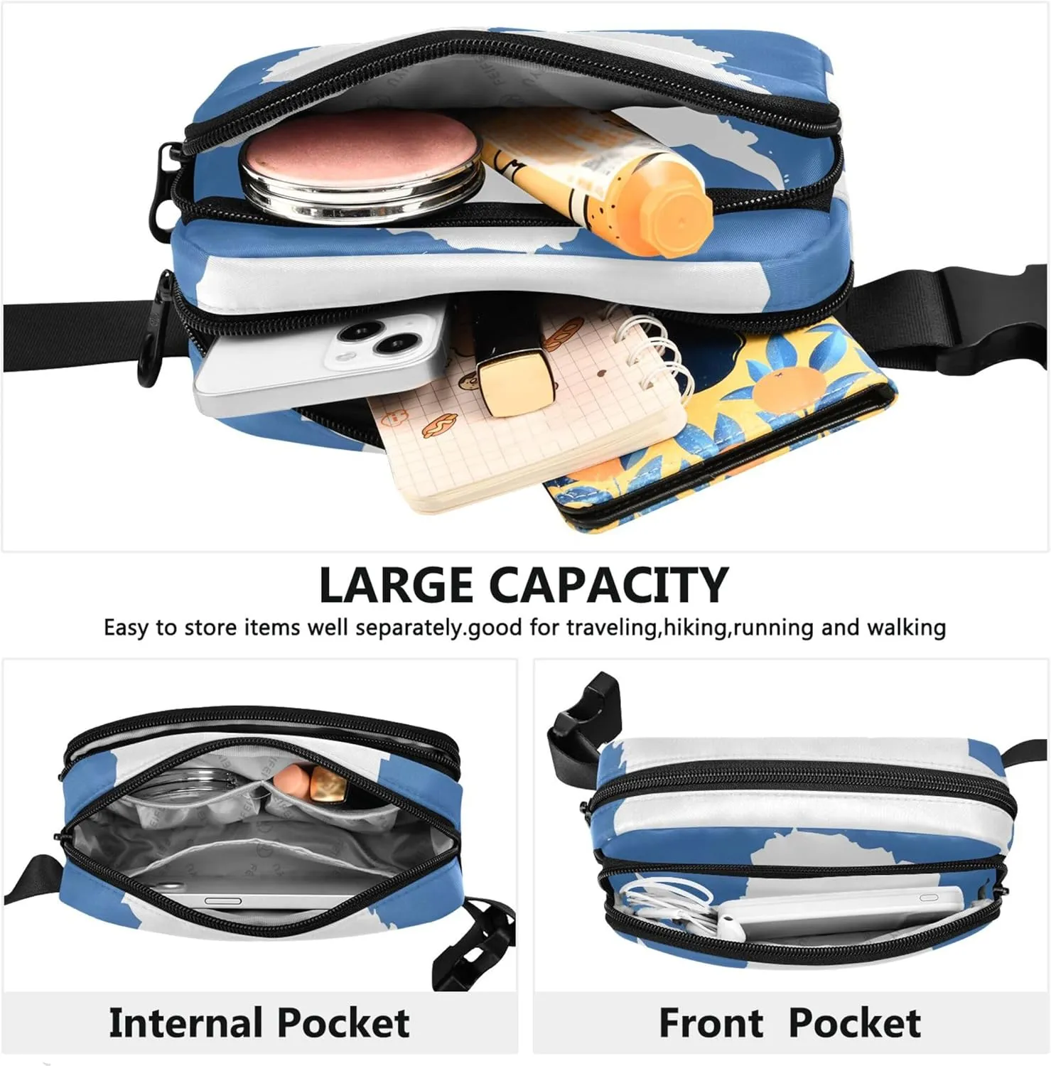 Antarctica Flag Women Fanny Pack Waterproof Anti Theft Belt Bag Fashion Waist Purse for Women