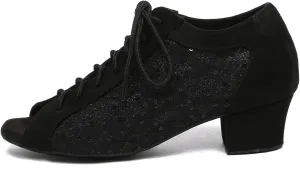 AOQUNFS Women Ballroom Dance Shoes Lace-up Latin Salsa Practice Teaching Dance Shoes,L595