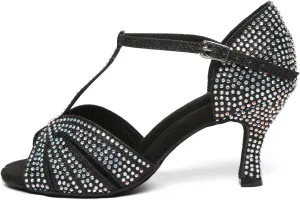 AOQUNFS Women Ballroom Dance Shoes Latin Salsa Practice Performance Dance Shoes,L599