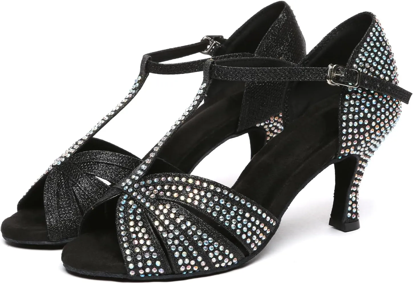 AOQUNFS Women Ballroom Dance Shoes Latin Salsa Practice Performance Dance Shoes,L599