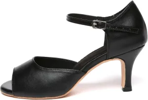 AOQUNFS Women's Ballroom Dance Shoes Latin Tango Open Toe Salsa Performance Practice Dancing Shoes,L600
