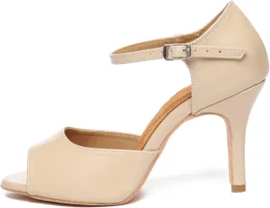 AOQUNFS Women's Ballroom Dance Shoes Latin Tango Open Toe Salsa Performance Practice Dancing Shoes,L600