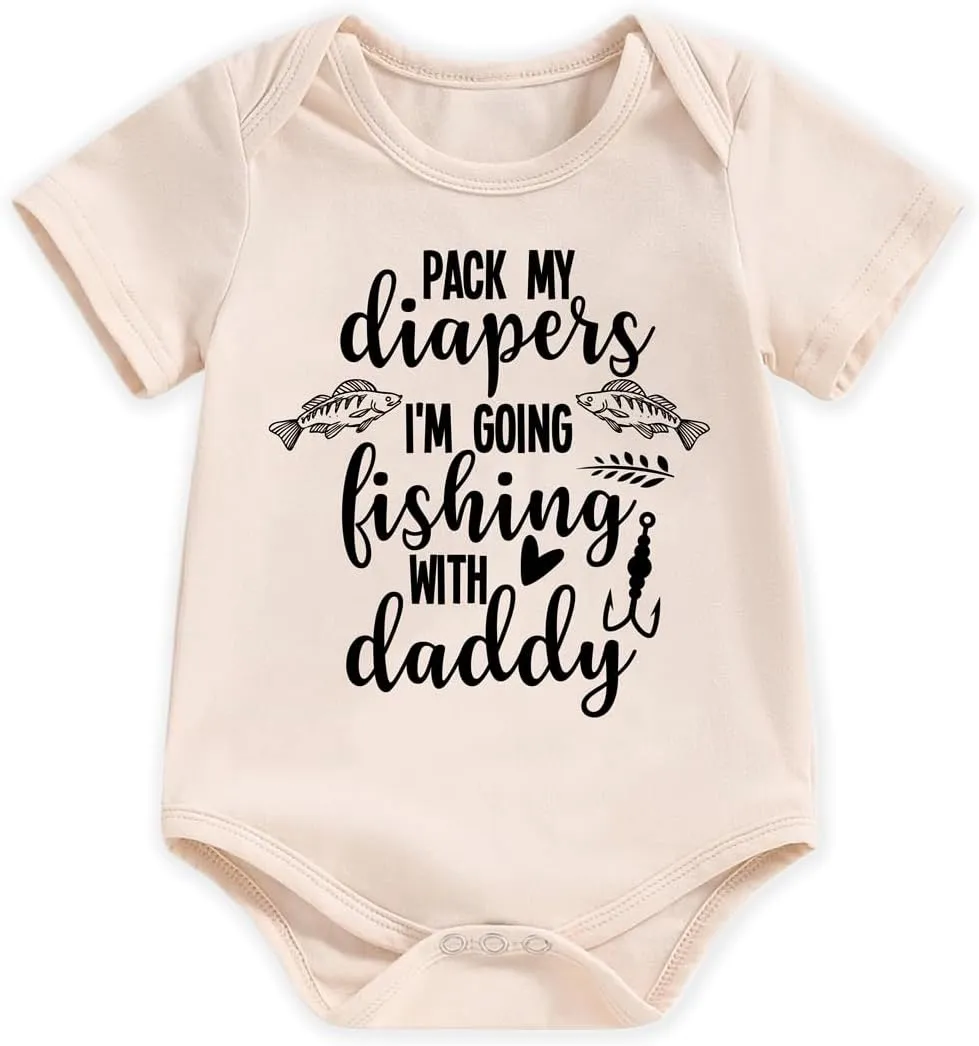 Baby Boys Girls Bodysuit Funny Unisex Newborn Romper Short Sleeve Infant Neutral Outfits Jumpsuit 0-12 Months