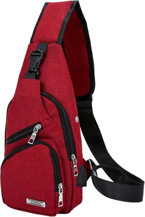 Backpack Business Leisure Functional Travel One Shoulder Crossbody Bag Cute Messenger Bags for Women (Red, One Size)