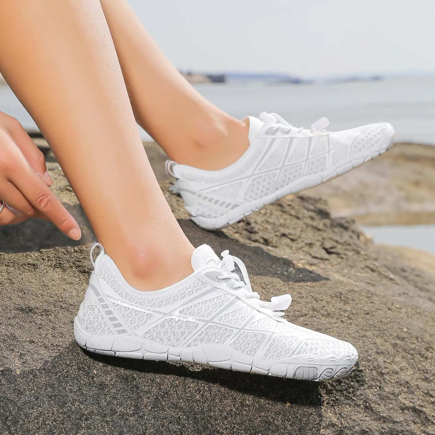 Barefoot Shoes for Women Men, Hiking Footwear Barefoot, Minimalist Zero Drop Hiking, Trail Running, Water Shoes, Wide Toe Box, Non Slip, Breathable, Unisex Barefoot Footwear for Cross Training