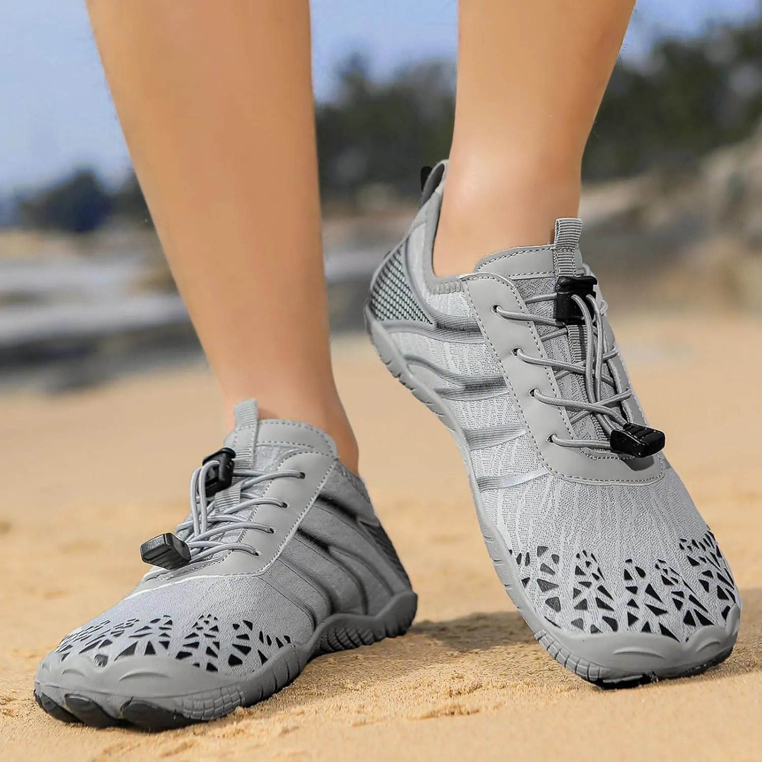Barefoot Shoes for Women Men, Hiking Footwear Barefoot, Minimalist Zero Drop Hiking, Trail Running, Water Shoes, Wide Toe Box, Non Slip, Breathable, Unisex Barefoot Footwear for Cross Training