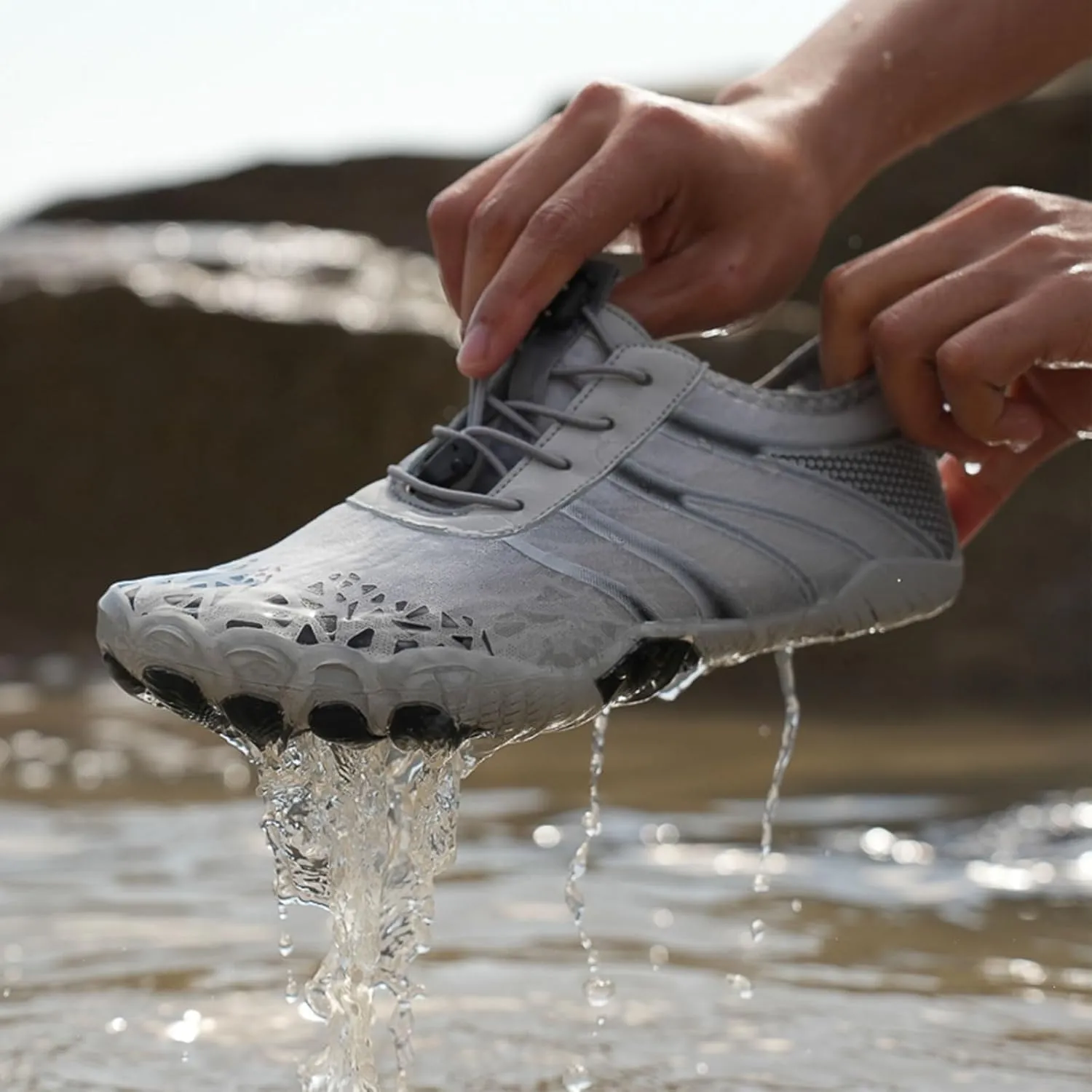 Barefoot Shoes for Women Men, Hiking Footwear Barefoot, Minimalist Zero Drop Hiking, Trail Running, Water Shoes, Wide Toe Box, Non Slip, Breathable, Unisex Barefoot Footwear for Cross Training