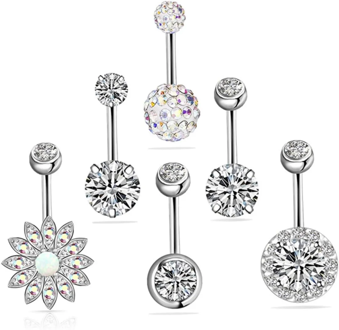 Belly Button Nail Jewelry Maternity Belly Button Rings Navel Piercing Jewelry Set