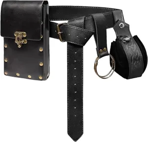 Belt Pouch Waist Bag | Vintage Steampunk Belt Pouch | Steampunk Waist Bag | Vintage Steampunk Belt Pouch, Brass Waist Bag, Leather Steampunk Waist Bag, Steam-powered Waist Pouch, Cog And Gear Hip Bag,
