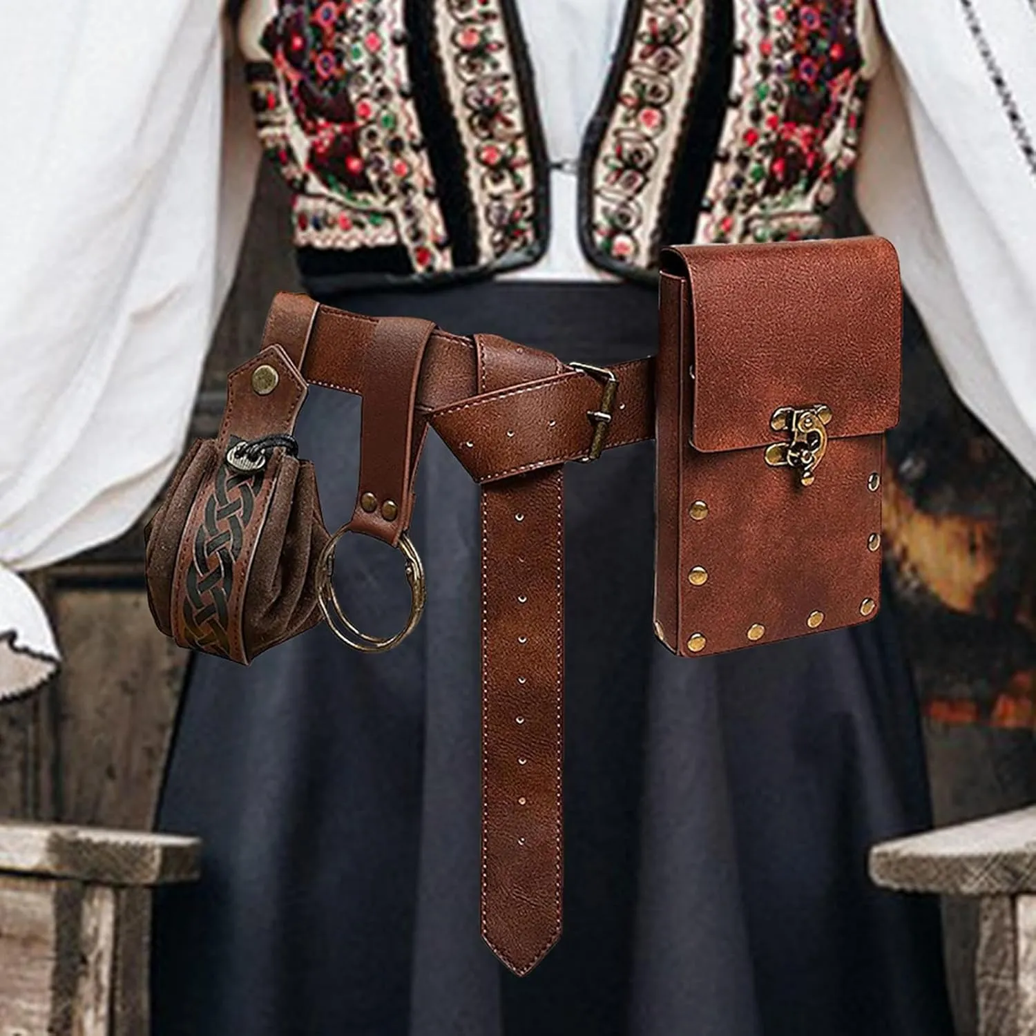 Belt Pouch Waist Bag | Vintage Steampunk Belt Pouch | Steampunk Waist Bag | Vintage Steampunk Belt Pouch, Brass Waist Bag, Leather Steampunk Waist Bag, Steam-powered Waist Pouch, Cog And Gear Hip Bag,