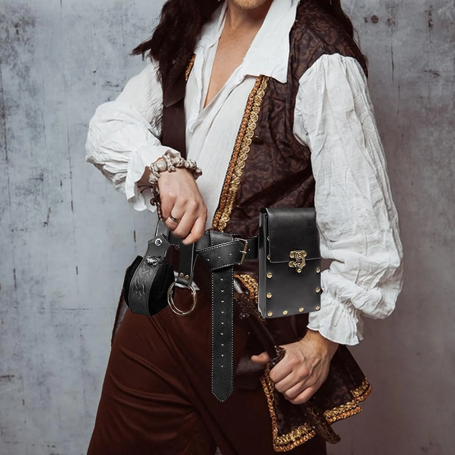Belt Pouch Waist Bag | Vintage Steampunk Belt Pouch | Steampunk Waist Bag | Vintage Steampunk Belt Pouch, Brass Waist Bag, Leather Steampunk Waist Bag, Steam-powered Waist Pouch, Cog And Gear Hip Bag,