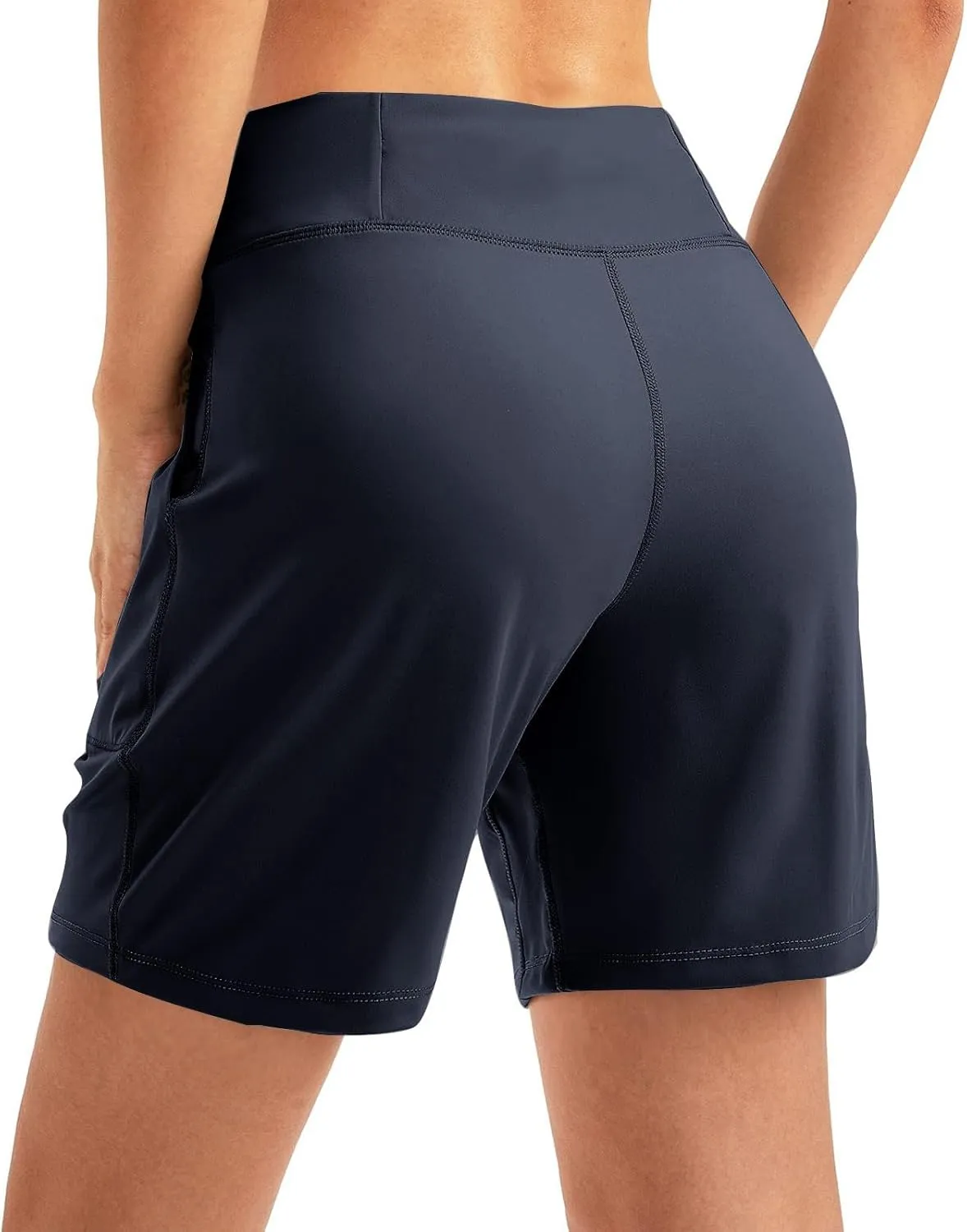 Biker Shorts Women Soft Plus Size Butt Lifting Shorts Seamless Workout Shorts High Waisted Yoga Shorts with Pockets