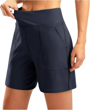 Biker Shorts Women Soft Plus Size Butt Lifting Shorts Seamless Workout Shorts High Waisted Yoga Shorts with Pockets