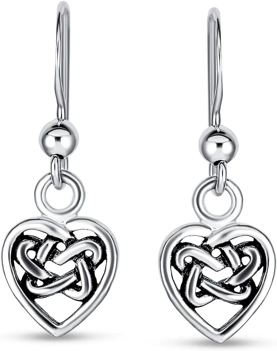 Bling Jewelry Romantic Celtic Triquetra Love Infinity Knot Butterfly Heart Shape Dangle Stud Earrings Pendant Necklace Lockets For Women.925 Sterling Silver