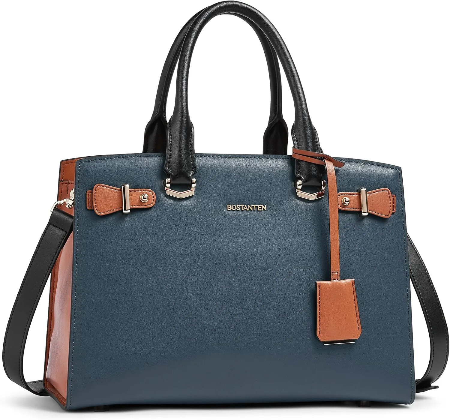 BOSTANTEN Women Leather Handbag Designer Satchel Purses Top Handle Shoulder Totes Crossbody Bag