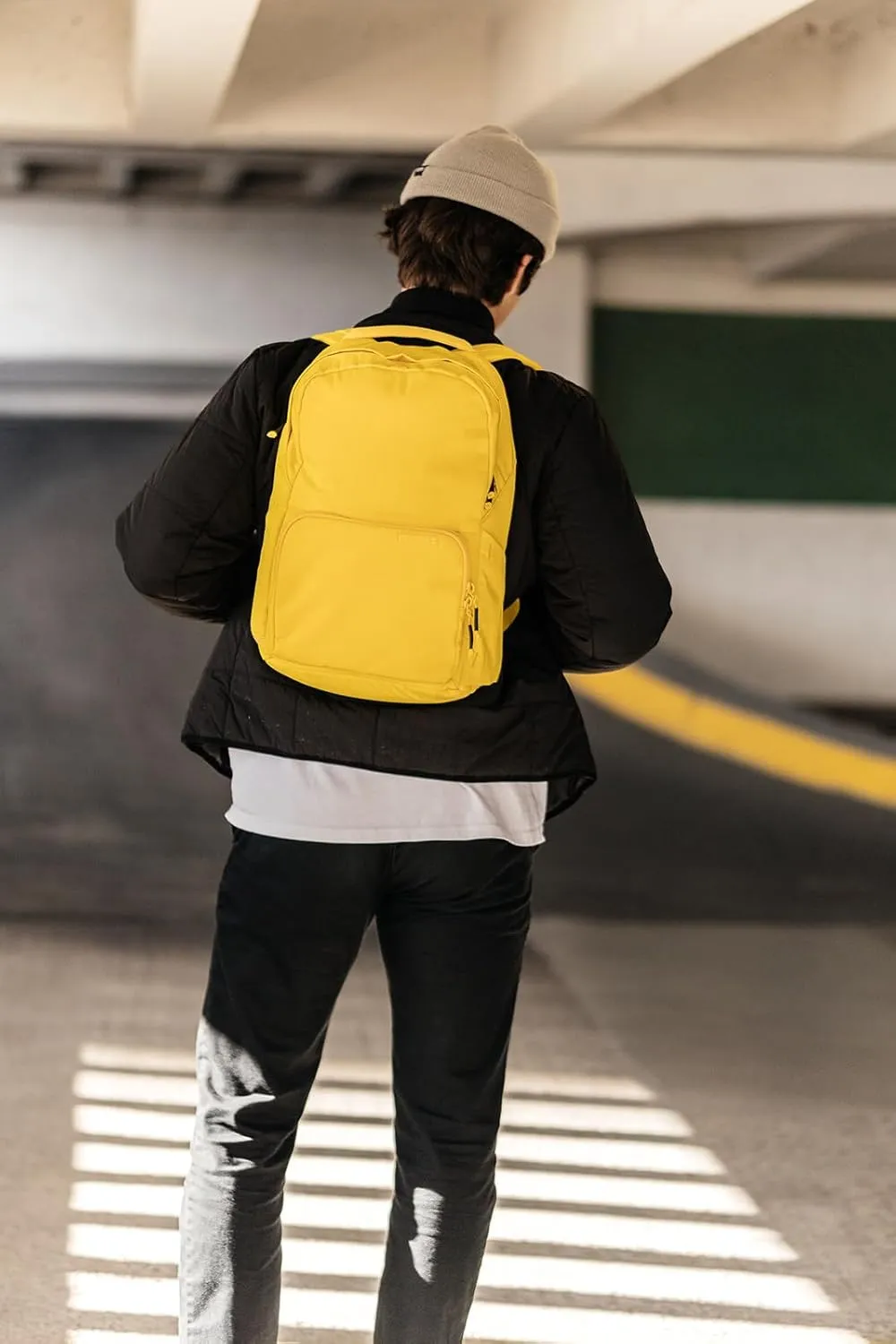 BREVITE The Backpack- Casual daypack backpacks for every function. Compact but spacious 18L aesthetic traveling backpack with laptop compartment. (Gray)