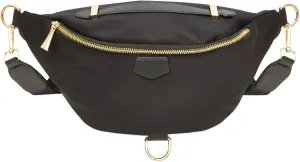 Briefcase with Shoulder Strap Ladies Fashion Shoulder Bag Casual Versatile Waist Bag Shoulder Large (Black, One Size)