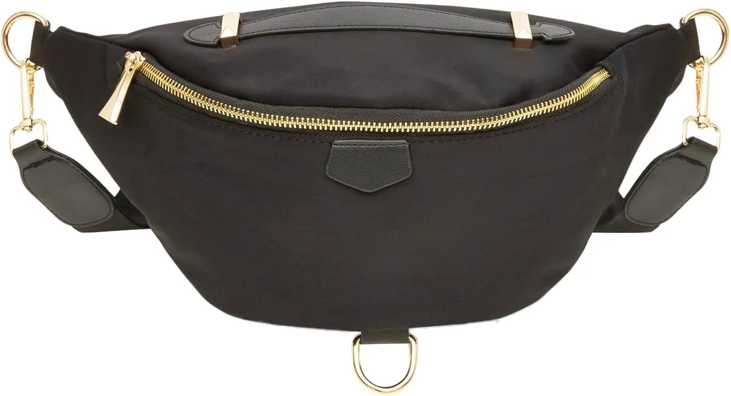 Briefcase with Shoulder Strap Ladies Fashion Shoulder Bag Casual Versatile Waist Bag Shoulder Large (Black, One Size)
