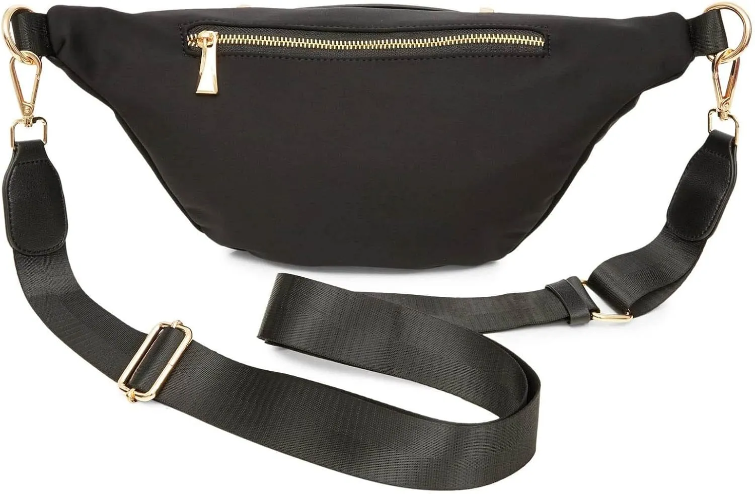 Briefcase with Shoulder Strap Ladies Fashion Shoulder Bag Casual Versatile Waist Bag Shoulder Large (Black, One Size)