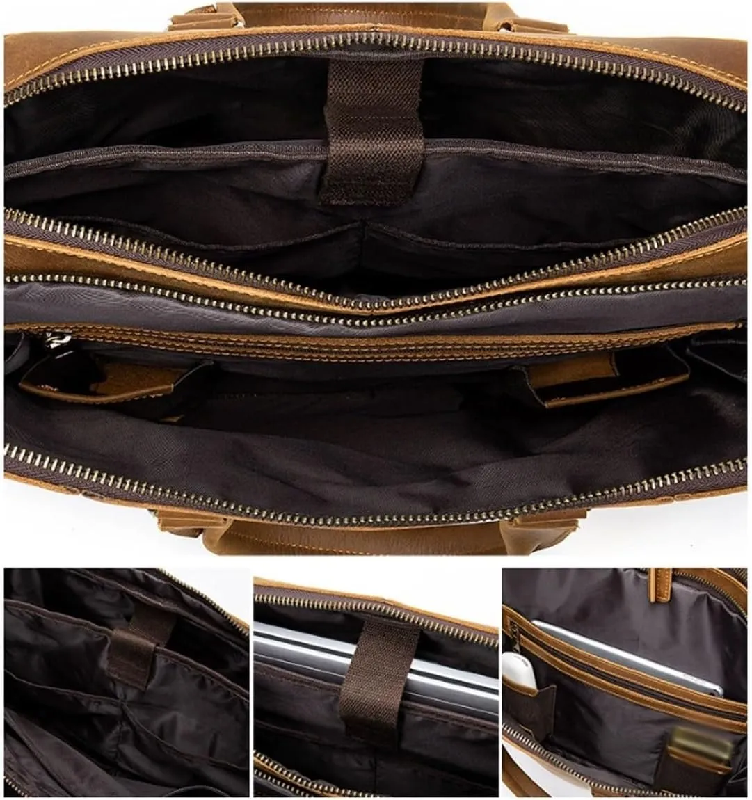 Briefcases Luggage Bags Messenger Shoulder Bags Men's Leather Large Laptop Bags Totes Handbags