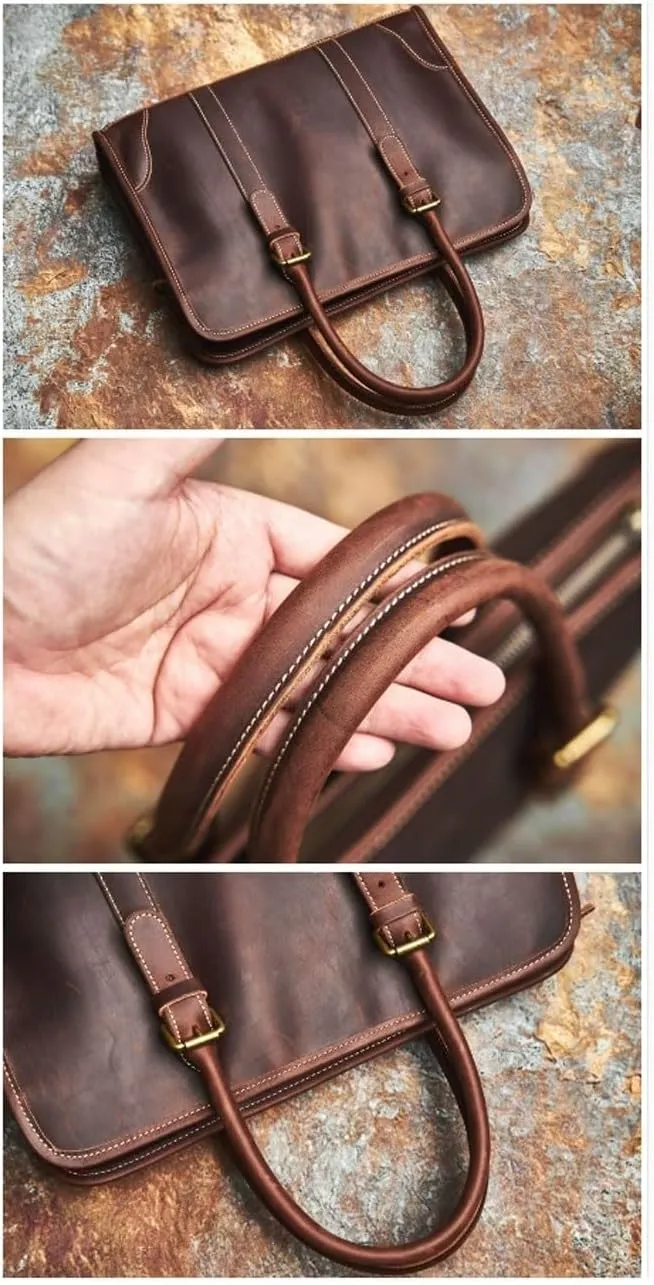 Briefcases Men's Leather Shoulder Bags Laptop Bags Carrying Cases Totes Handbags Luggage Bags