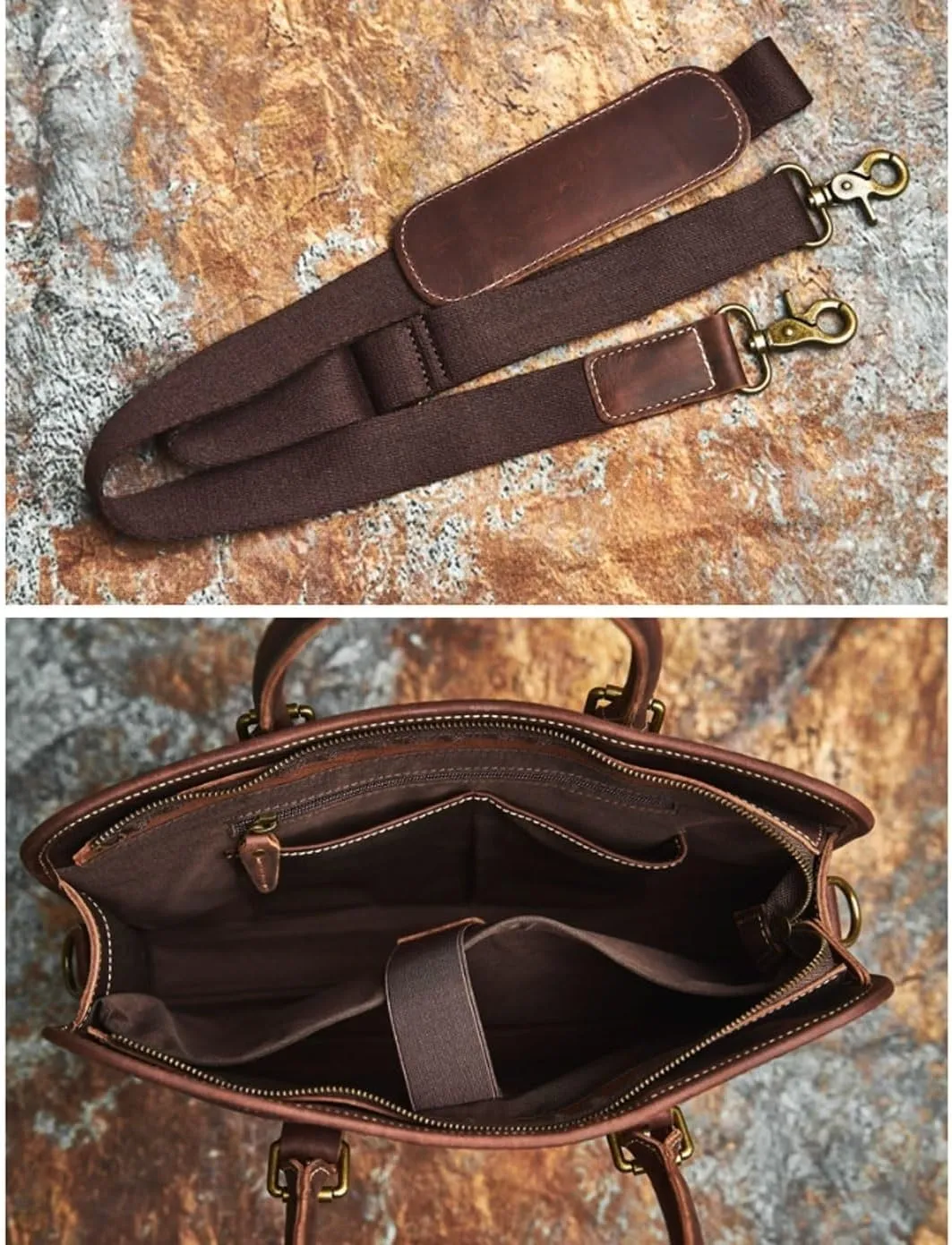 Briefcases Men's Leather Shoulder Bags Laptop Bags Carrying Cases Totes Handbags Luggage Bags