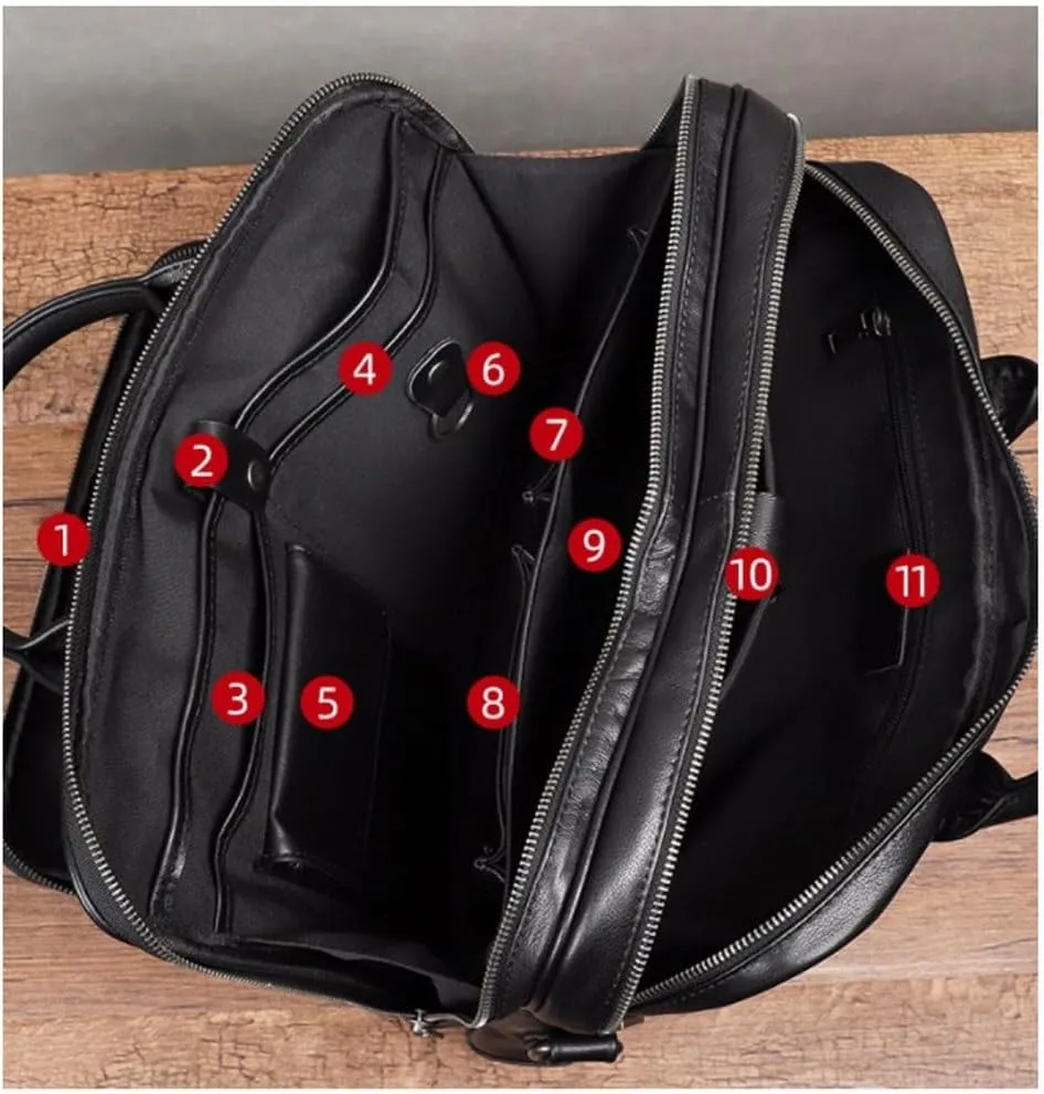 Business Briefcases Handbags Men's Genuine Leather Shoulder Bags Messenger Bags Laptop Bags Totes Luggage Bags