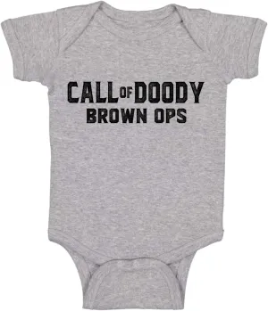 Call Of Doody Brown Ops - Funny Baby Essentials Bodysuit - Baby Outfit Funny Newborn Clothes