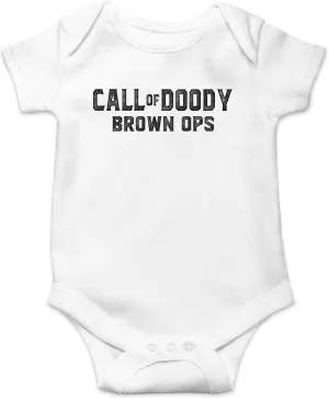 Call Of Doody Brown Ops - Funny Baby Essentials Bodysuit - Baby Outfit Funny Newborn Clothes