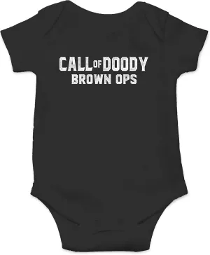 Call Of Doody Brown Ops - Funny Baby Essentials Bodysuit - Baby Outfit Funny Newborn Clothes