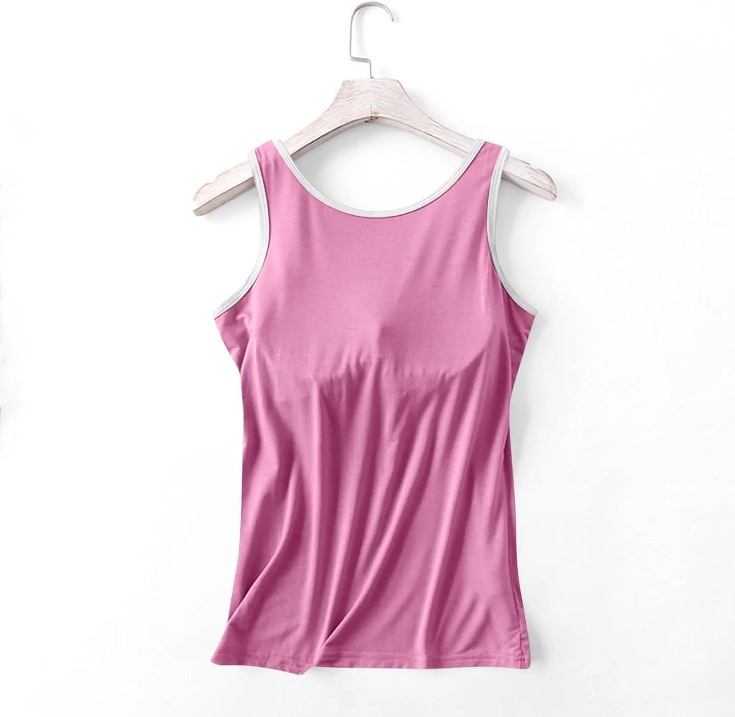 Camisole Tops for Women, Tank Top with Built in Bra for Women Plus Size Summer Workout Gym Yoga Casual Cami Shirts