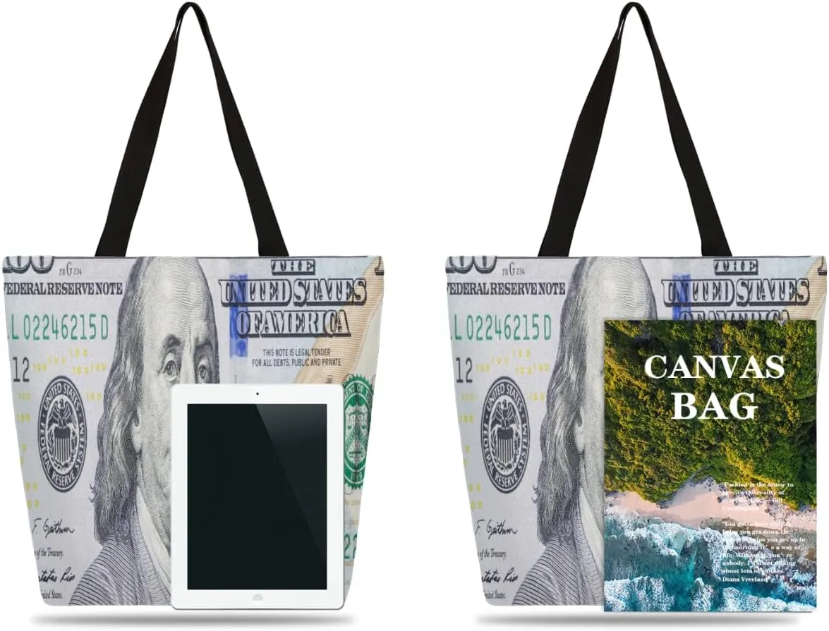 Canvas Tote Bag Large Women Casual Shoulder Bag Handbag Reusable Storage Shoulder Bag