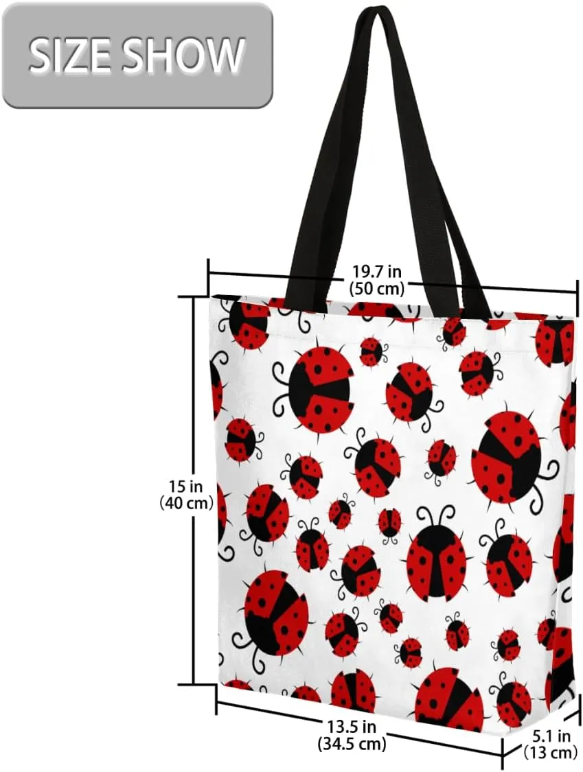 Canvas Tote Bag Large Women Casual Shoulder Bag Handbag Reusable Storage Shoulder Bag