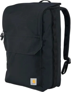 Carhartt 21L Top-Load Backpack, Durable Water Resistant Coated Canvas Base W/ 17" Laptop Sleeve, Black, One Size