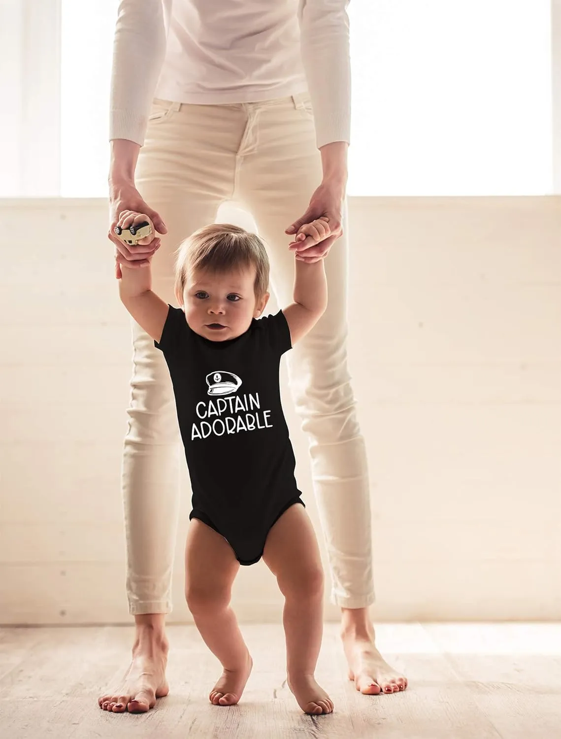 CBTwear Captain Adorable - Baby Clothes - Funny Newborn Bodysuit Outfits for Boys and Girls